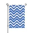 thumbnail image 1 of ZNDUO Blue Wavy Lines Pattern Garden Flag, 12.5"x18" Double Sided Polyester Flag for Garden Farmhouse Patio Home Decor, 1 of 8