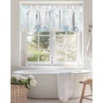 thumbnail image 7 of Green Coastal Ocean Kitchen Valances for Windows Coral Sea Lifes Valance Curtains&nbsp; for Kitchen /Living Room/Bedroom/ Bathroom Decor, 54"x18 " ,Rod Pocket 1 Panel, White Blue, 7 of 7