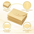 thumbnail image 3 of Uxcell Mini Envelopes, 25 Pack Greeting Card Envelopes with Heart Clasp Tiny Items Storage, Light Yellow 4" x 2.8", 3 of 7