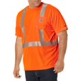 thumbnail image 1 of Carhartt Men's High Visibility Force Short Sleeve Class 2 Tee,Brite Orange,X-Large, 1 of 4