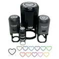 thumbnail image 1 of Heart Love Outline Self-Inking Rubber Stamp Ink Stamper - Purple Ink - Small 3/4 Inch, 1 of 7