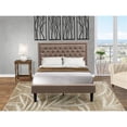 thumbnail image 2 of East West Furniture 2-piece Wood Platform Full Bedroom Set in Khaki Brown/Walnut, 2 of 6