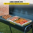 thumbnail image 4 of KFFKFF Stainless Steel Grill Griddle, 32" X 17", Universal Rectangular Flat Top Plate, Nonstick Grill Pan Suitable for BBQ Charcoal/Gas Grill, with 2 Handles and a Grease Groove with Hole, 4 of 9