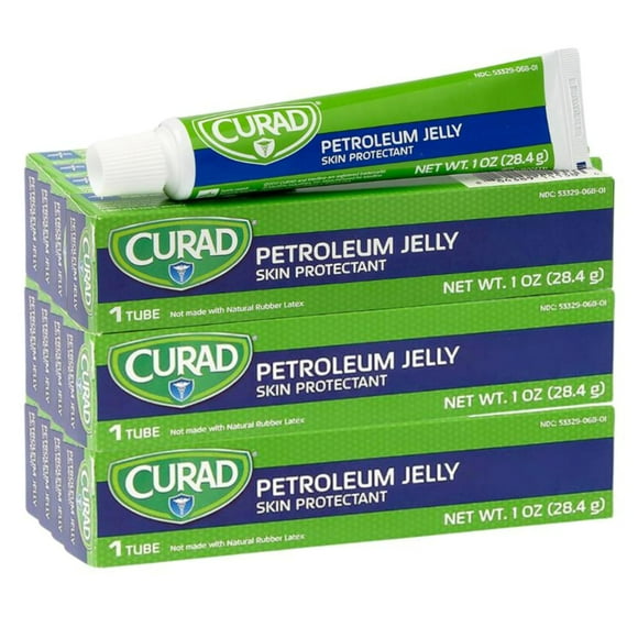 CURAD Gelée de Pétrole Protecteur de Peau, Onguent pour Peau Sèche et Craquelée, Tube de 1 oz (12 Pack)