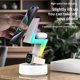 thumbnail image 5 of Estación de carga inalámbrica magnética 3 en 1 para iPhone/AirPods/i-Watch, carga rápida de 20 W con protección de seguridad inteligente, iluminación ambiental, 5 of 6