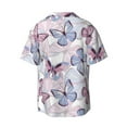thumbnail image 6 of Lafuoo Butterflies in Pastel Pattern Men's Cuban Collar Short Sleeve Shirt, Button-Down Resort Beach Pocket Shirt-XX-Large, 6 of 7