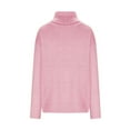 thumbnail image 4 of IROINNID Deals Pullover Sweater for Women Winter Turtleneck Warm Sweater Long Sleeve Knitted Loose Fit Casual Daily Tops,Pink, 4 of 6