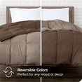thumbnail image 3 of Bare Home Ultra-Soft Reversible Comforter - Goose Down Alternative - King/Cal King, Cocoa/Taupe, 3 of 8