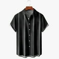 thumbnail image 2 of Camisas De Vestir Para Hombre 5xl Camisa de manga corta con solapa de bolsillo con hebilla de impresión digital 3D de moda y ocio para hombre Camisa de bolos de manga corta con rayas superiores (C, L), 2 of 4