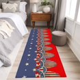 thumbnail image 4 of Runner Rug 2'x6', Independence Day Washable Non-Slip Hallway Runner Rugs, 4th of July Star Blue Red Striped Bedside Rugs Floor Mats Carpet Runners for Kitchen Bathroom Laundry Room, 4 of 8