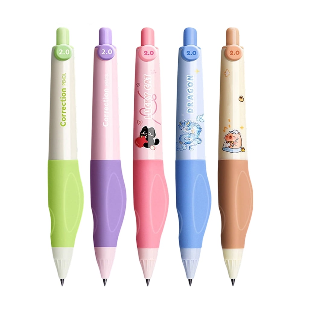 Mechanical Pencil With Ergonomic Grip 2.0mm Automatic Pencil with Sharpener Box of Refills For Writing Sketching