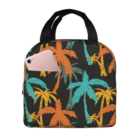 Insulated Lunch Bag for Women Men - Palm Trees Leakproof Cooler Lunch Box for Women Men  Lunch Tote Bags for Work School Picnic Travel