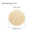 thumbnail image 2 of Round Wooden Discs, 50 Pack 20mm - Log Unfinished Wood Circles with Holes for DIY Jewelry Accessories, 2 of 5