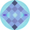 thumbnail image 1 of Ahgly Tapis Rond Lavable en Machine Intérieur Transitionnel Bleu Iceberg, 8 Pieds Rond, 1 of 7