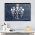 thumbnail image 3 of wall26 Framed Canvas Print Wall Art Gray Pastel White Fancy Crystal Chandelier Decorative Lights Digital Art Realism Contemporary Chic Relax/Calm for Living Room, Bedroom, Office - 16"x24", 3 of 5