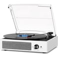 thumbnail image 1 of Tocadiscos de vinilo cotsoco, accionado por correa, 3 velocidades, Bluetooth, blanco, 1 of 7