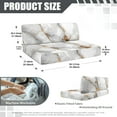 thumbnail image 7 of Yuyamidu White Marble Print RV Dinette Cushion Covers 2 Pcs Couch Cover for RV Camper Sofa Soft RV Stretch Sofa Seat Slipcovers Stretchable Camper Cushion Cover, 7 of 7