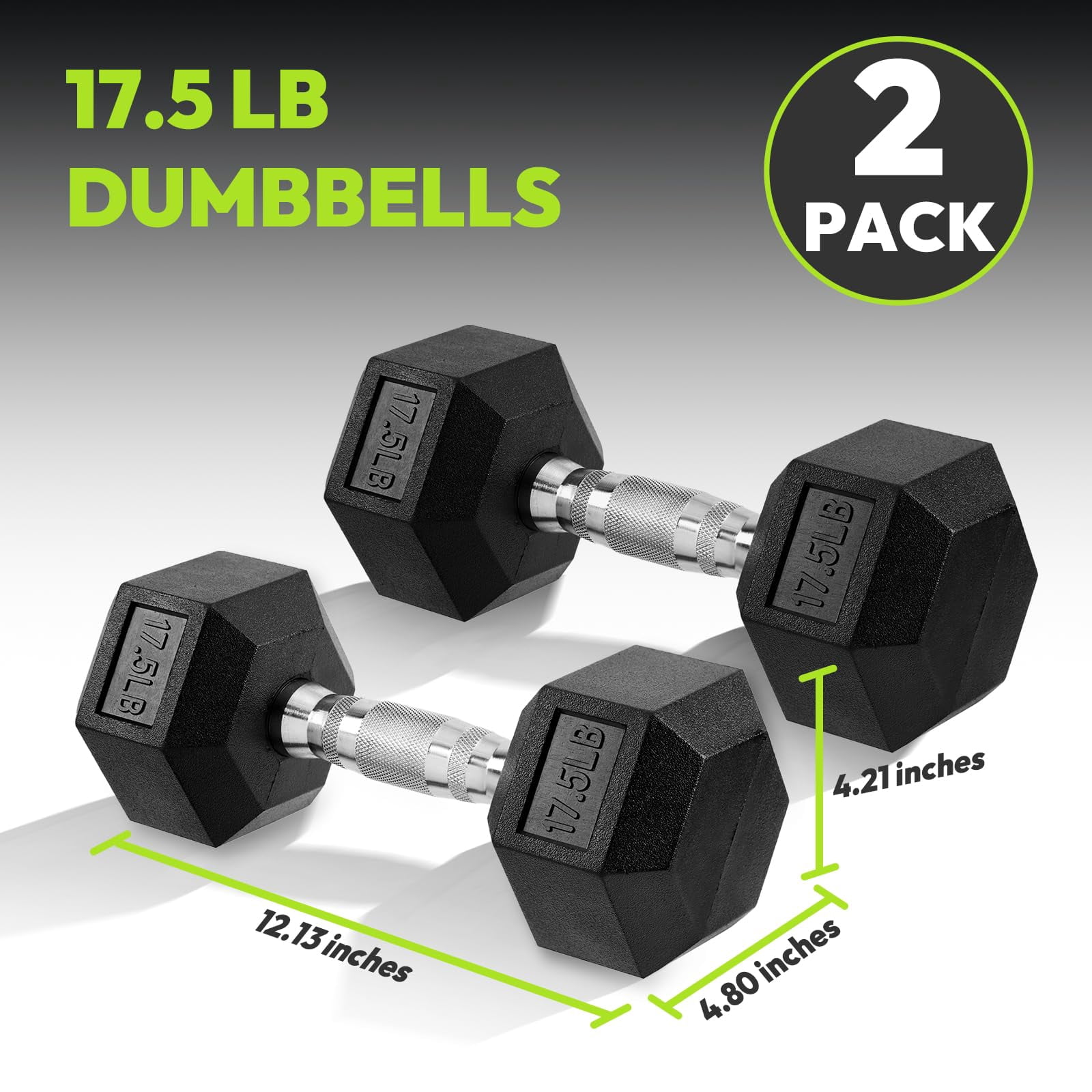 Hex Dumbbell Set  2.5-65 Lb Rubber Encased Exercise & Fitness Dumbbells Weights Of 2 Hand Weight For Strength