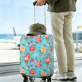 thumbnail image 3 of Pioneer Flower Floral Print Pattern Luggage Cover,Stretch Travel Baggage Protector with Top & Side Openings, High Stretch Gift Ideas for Travel Business Trips,S(18-20in), 3 of 7