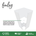 thumbnail image 3 of Bloem Finley 20" Tall Tapered Plastic Planter, Indoor/Outdoor, White, Set of 2, 3 of 6