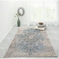 thumbnail image 3 of Momeni  Amelia Polyester Blend Traditional Medallion Area Rug Denim 5'3" x 7'6" 5' x 8' Indoor Beige, 3 of 5