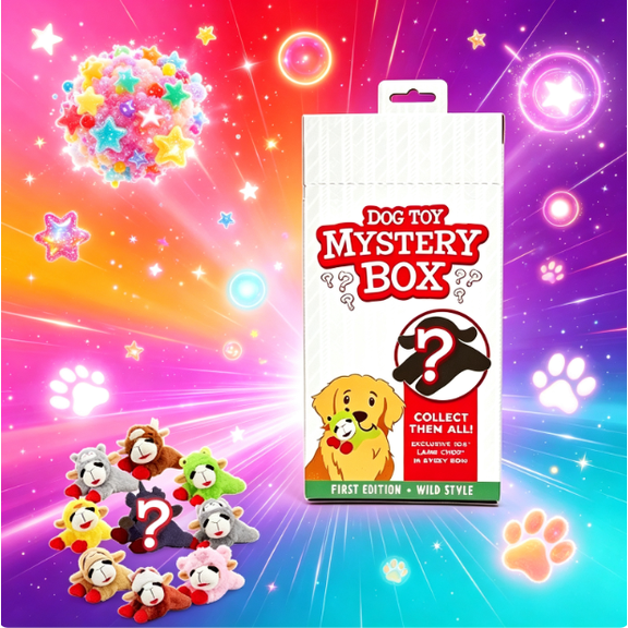 Lamb Chop Mystery Box Dog Interactive Plush Toy, Surprise Plush Toy with Soft Texture, Fun Interactive Pet Toy for Cats and Small Dogs