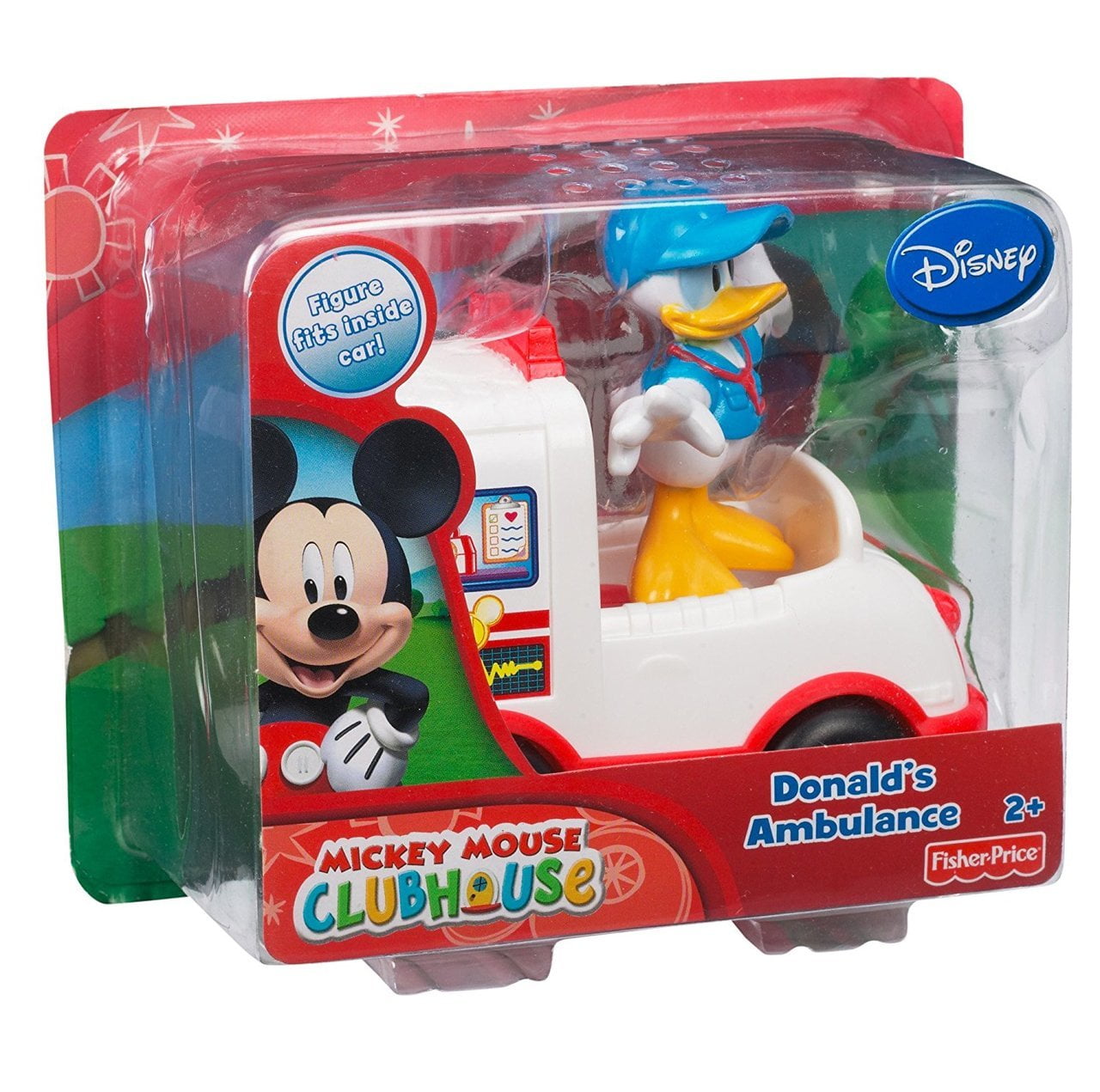 DISNEY MICKEY MOUSE CLUBHOUSE,DONALD DUCK'S AMBULANCE,FIGURE & VEHICLE,2+,NEW