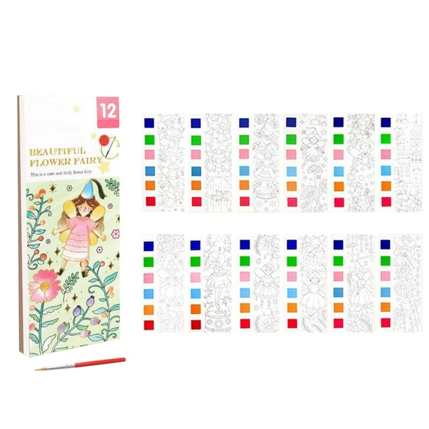 Libro De Acuarelas Y Colores Para Niños Mess Blocs De Pintura Activados Por Agua Bloc De Dibujo Portátil Con Colores Lavables Incorporados Set De Arte Para Niños Y Aprendizaje