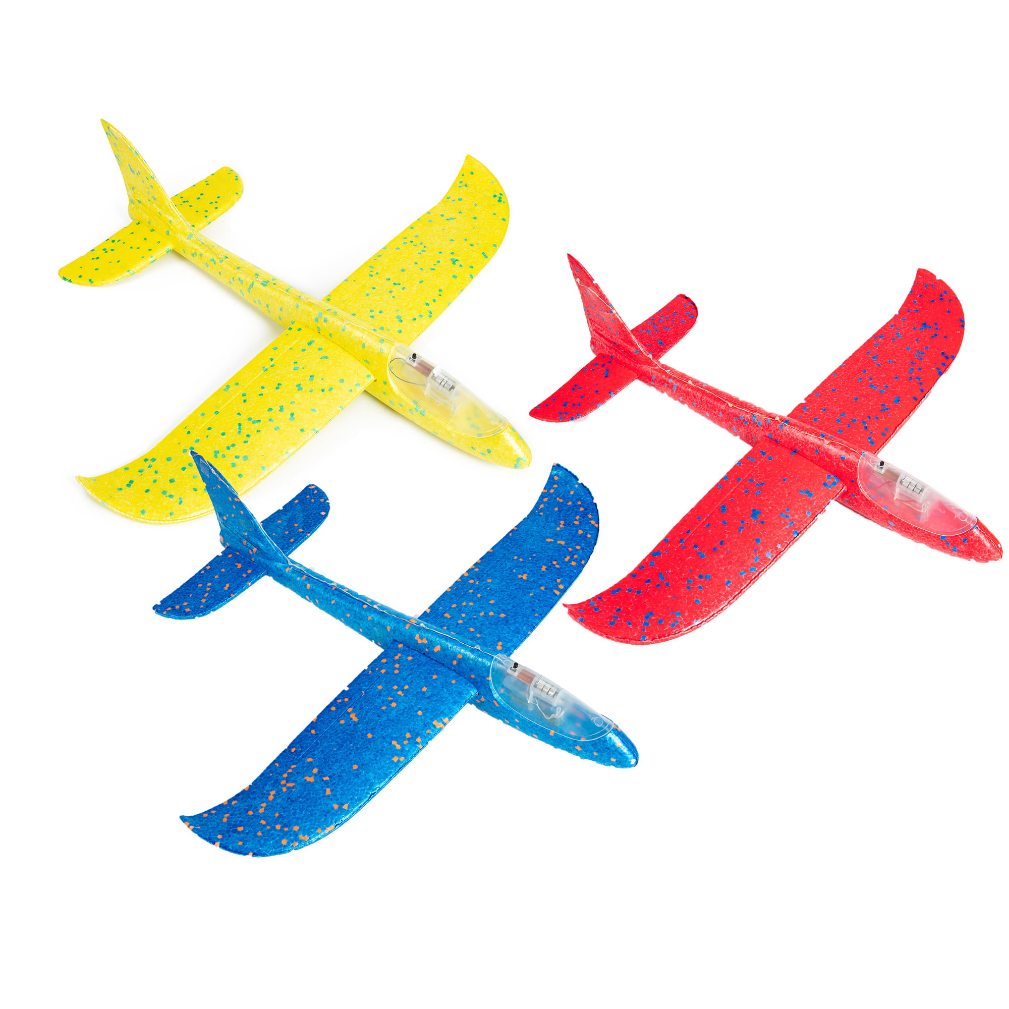 Rigel7 3 Pack Airplane Toy Throwing Foam Plane Gliders Flying Aircraft Best Outdoor Game Fun Flying Toy for Kids Children Boys Girls 