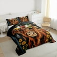 thumbnail image 3 of Manfei Animal Highland Cattle Full Size Comforter Sets 3-Piece for Female Men Women,Rustic Farmhouse Bedding Comforter Set,Chic Floral Flowers Lightweight Bedding Sets,Super Cozy Room Decor, 3 of 8