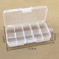 thumbnail image 3 of 10 Grids Clear Plastic Organizer Jewelry Storage Box with Removable Grid Compartment Container for Beads Earrings Necklaces Bracelets Rings and Craft Supplies for Kids, 3 of 3