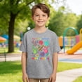 thumbnail image 2 of Kids Easter Shirt Awareness Graphic Short Sleeve T Shirt Casual Crew Neck for Girls Boys Youth Grey 2 Years-3 Years, 2 of 6