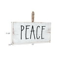 thumbnail image 7 of Parisloft Peace Whitewashed Wood Plaque with Natural Wood Bead String Hanger, Christmas Wall Decor, 7 of 7