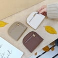 thumbnail image 4 of Monedero pequeño de color sólido con forma de semicírculo para mujer, billetera de moda sencilla con cierre para damas y estudiantes, 4 of 6