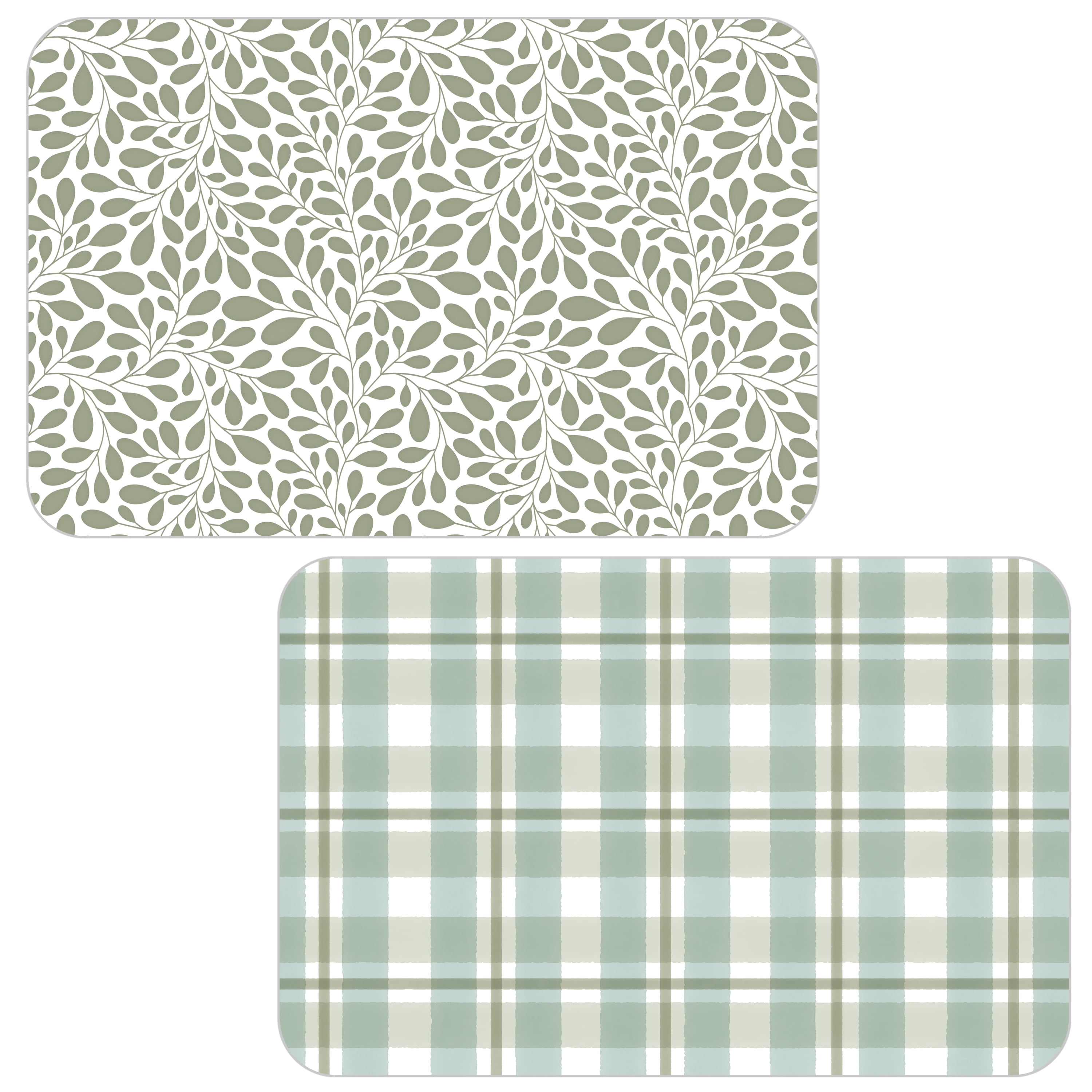 (4 pack) Conimar Garden Vines Reversible Flexible Plastic Placemat