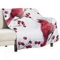thumbnail image 4 of RKSupls Christmas Throw Blanket,Soft Warm Flannel Red Cardinal Blanket Gift for Christmas Home Bed Sofa Couch Decor,50x60 in, 4 of 9