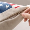 thumbnail image 5 of Pandiboks Decorative Pillow Covers 18x18in Couch Pillow Covers Multicolor Linen Square American Flag for Family Room、Office, 5 of 5
