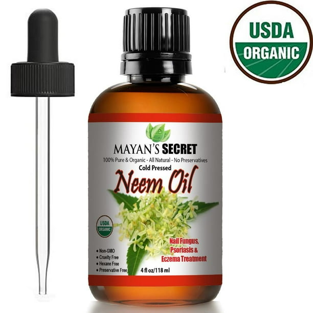 Mayan's Secret Organic Cold Pressed Neem Oil for Skin Care, Hair Care ...