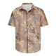 thumbnail image 3 of Camisas de Manga Corta de los Hombres Casual Hoja Impresión Solapa Superior, Mezcla de Poliéster/Spandex de la Moda para la Fiesta Y la Playa, 3 of 5