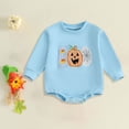 thumbnail image 2 of larppty Baby Halloween Outfit Sweatshirt Bubble Romper Infant Fall Clothes, 2 of 4