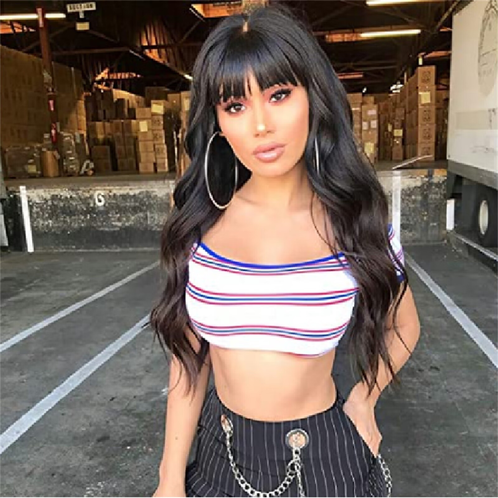 DOPI Human Hair Lace Front Wigs for Black Women Brazilian Deep Wave Lace Front Wigs Human Hair Pre Plucked + Multicolor