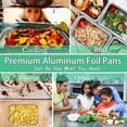 thumbnail image 7 of 40 Pack Foil Pans with Plastic Lids 8 X 8 Inch Disposable Aluminum Tin Foil Baking Pans Meal Prep for Catering Party Meal Prep, Take Out, Freeze, Food Storage, Prepping Food, 7 of 7