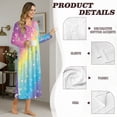thumbnail image 6 of Tutolipy Starfish Shell Printed Nightgowns for Women Full Length Sleepwear V Neck Loungewear Lightweight Nightshirts for Home, 3XL, 6 of 7