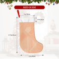 thumbnail image 2 of Flannel Christmas Stocking 17.7×11×7in Soft And Light Touch Good Socks Splicing Design Can Be Used For Hanging Lightsalmon Geometric Lines_4, 2 of 8
