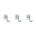 thumbnail image 3 of Transemion Versatile Usage Acrylic Luxury Wall Hook Easy To Clean Easy Installation Adhesive Wall Hooks silver 3Set, 3 of 6