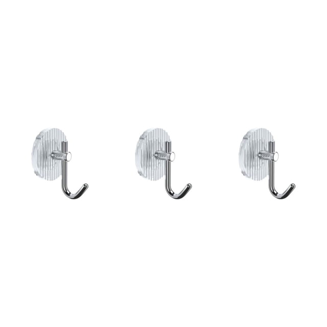 Destyer Versatile Usage Acrylic Luxury Wall Hook Easy To Clean Compact Size Space Saving silver 3Set
