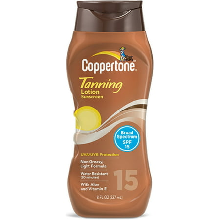 Coppertone Tanning Lotion SPF 15 8 oz (Pack of 2) (Best Suntan Lotion For Tanning Outside)