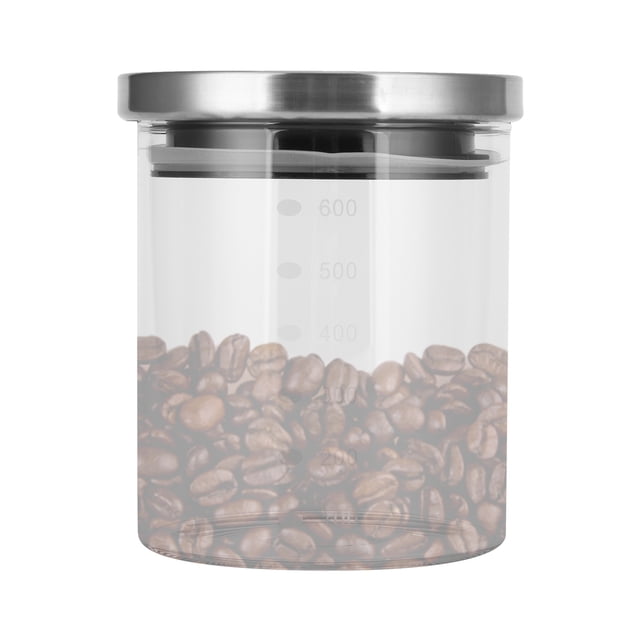 Storage Jar, Easy To Clean Food Storage Container Transparent for Restaurants for Coffee Shops for Tea Rooms 600ml