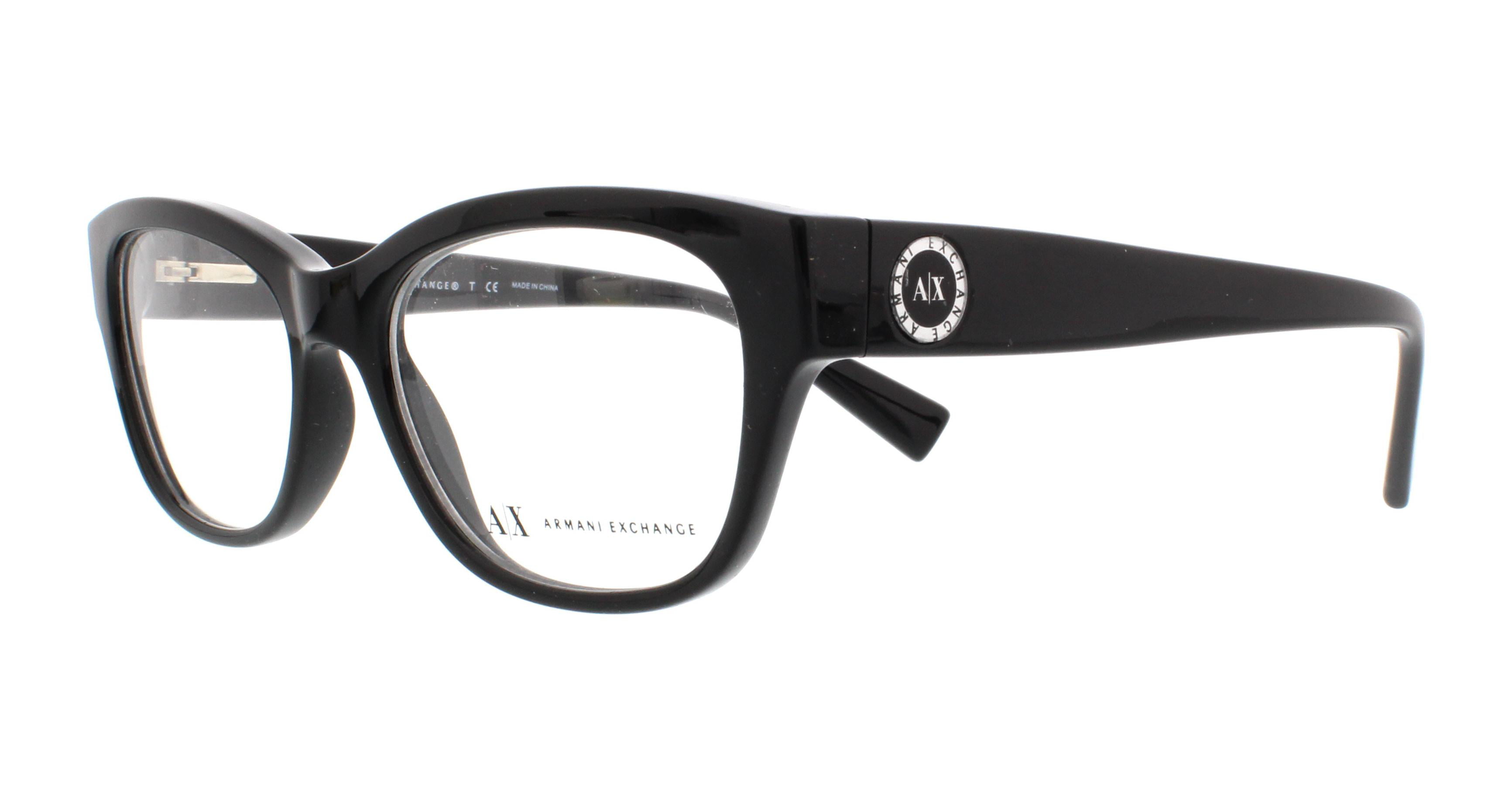 ARMANI EXCHANGE Eyeglasses AX3026 8158 Black 52MM - Walmart.com