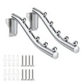 thumbnail image 1 of kurtrusly 2pack/lot 180°Foldable Wall Mounted Clothes Hanger Rack For Laundry Room 180°Foldable Clothes Rail 28cm, 1 of 6